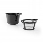Nedis Kaffetrakter | Filter kaffe | 0.4 l | 1 Kopper | Sort / Sølv