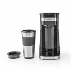 Nedis Kaffetrakter | Filter kaffe | 0.4 l | 1 Kopper | Sort / Sølv