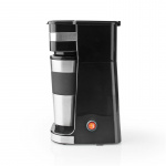 Nedis Kaffetrakter | Filter kaffe | 0.4 l | 1 Kopper | Sort / Sølv
