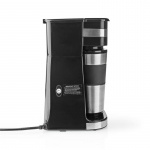 Nedis Kaffetrakter | Filter kaffe | 0.4 l | 1 Kopper | Sort / Sølv