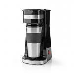 Nedis Kaffetrakter | Filter kaffe | 0.4 l | 1 Kopper | Sort / Sølv