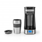 Nedis Kaffetrakter | Filter kaffe | 0.4 l | 1 Kopper | Skru på timer | Sort / Sølv Nedis Kaffetrakter | Filter kaffe | 0.4 l | 1 Kopper | Skru på timer | Sort / Sølv