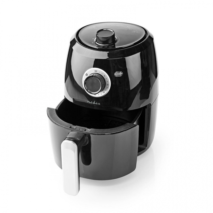 Nedis Hot Air Fryer | 2.4 l | Timer: 30 min | Analog | Aluminium / Sort