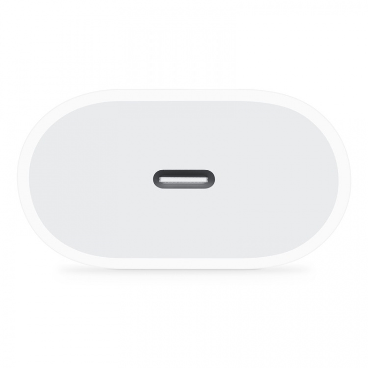 Apple (MHJE3ZM/A) USB-C, Strømadapter, Vegglader, 20W, Bulk, Hvit