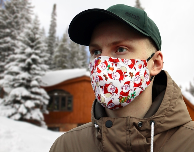 Munnbeskyttelse med julemotiv (Merry X-mas)