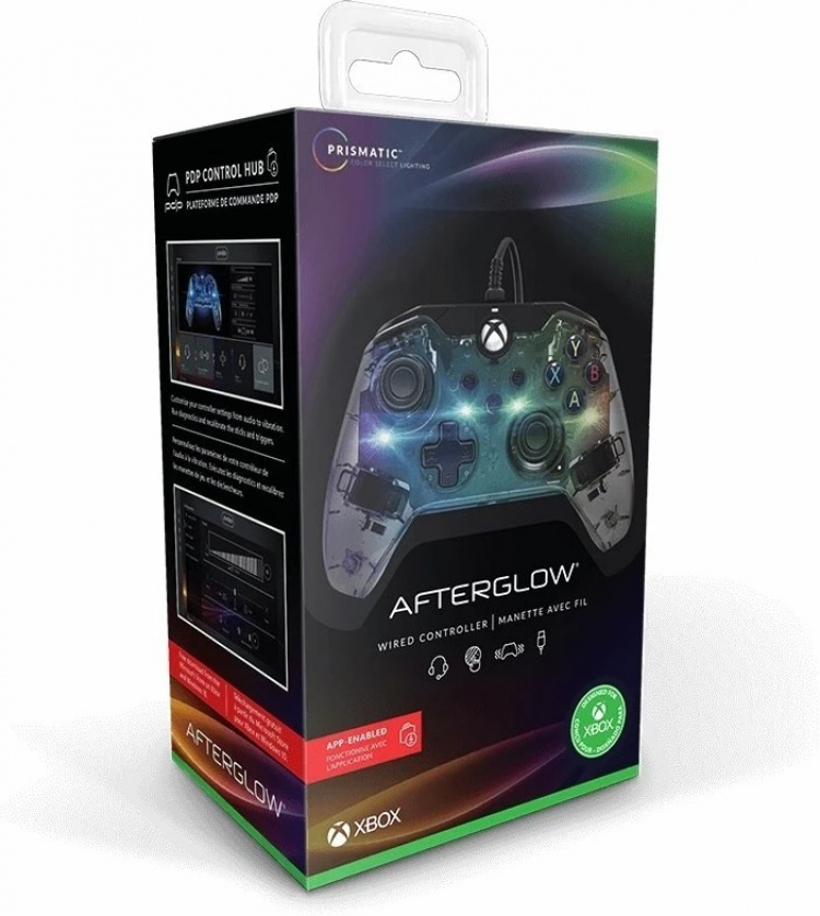 PDP Afterglow Wave kablet spillkontroll for Xbox og Windows 10/11, blå PDP Afterglow Wave kablet spillkontroll for Xbox og Windows 10/11, blå