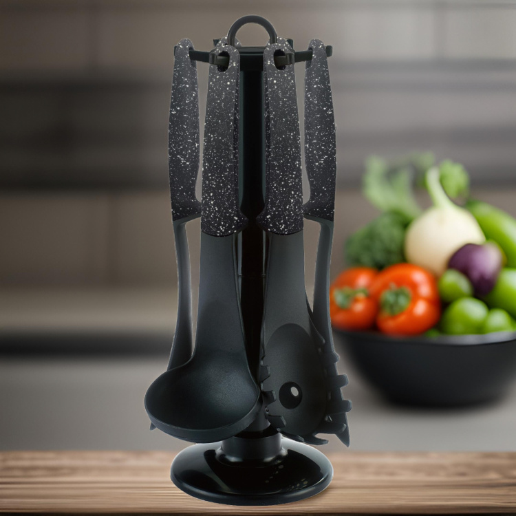 Kjøkkenredskapssett 7-delt, roterbart, for matlaging