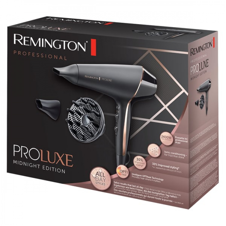 Remington PROLuxe Midnight Edition 2400 W Svart, Gull