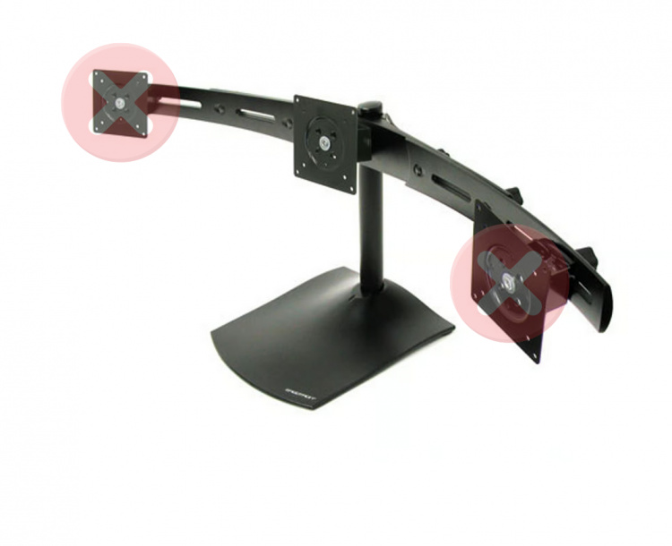 Ergotron horizontal stand for 3 monitors - Pre-owned, Grade A