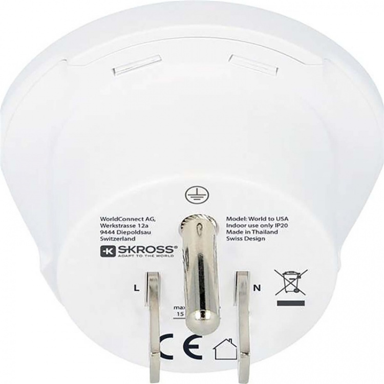 SKROSS Reise Adapter Verden-to-USA Earthed SKROSS Reise Adapter Verden-to-USA Earthed