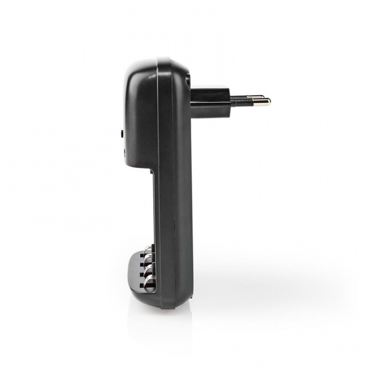 Nedis NiMH batterilader AA / AAA | 1.2 / 9 V DC | 0.5 A A | Trickle lader | Euro / Type C (CEE 7/16) | Energitype for batteri: AA / AAA / E-Block | Sort