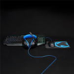 Nedis Gaming Combo Kit | 4-i-1 | Tastatur, headset, mus og musematte | Blå / Sort | QWERTZ | DE Layout