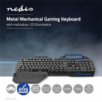 Nedis Wired Gaming Keyboard | USB | Mekaniske Nøkler | RGB | Nordic | ND Layout | USB-Strøm | Strømkabel lengde: 1.70 m | Gaming Nedis Wired Gaming Keyboard | USB | Mekaniske Nøkler | RGB | Nordic | ND Layout | USB-Strøm | Strømkabel lengde: 1.70 m | Gaming