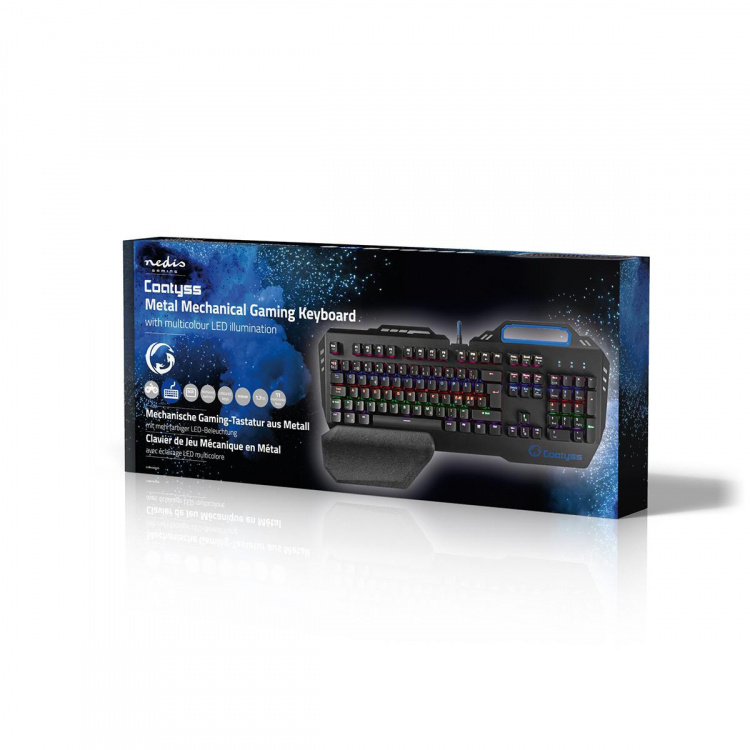 Nedis Wired Gaming Keyboard | USB | Mekaniske Nøkler | RGB | Nordic | ND Layout | USB-Strøm | Strømkabel lengde: 1.70 m | Gaming Nedis Wired Gaming Keyboard | USB | Mekaniske Nøkler | RGB | Nordic | ND Layout | USB-Strøm | Strømkabel lengde: 1.70 m | Gaming