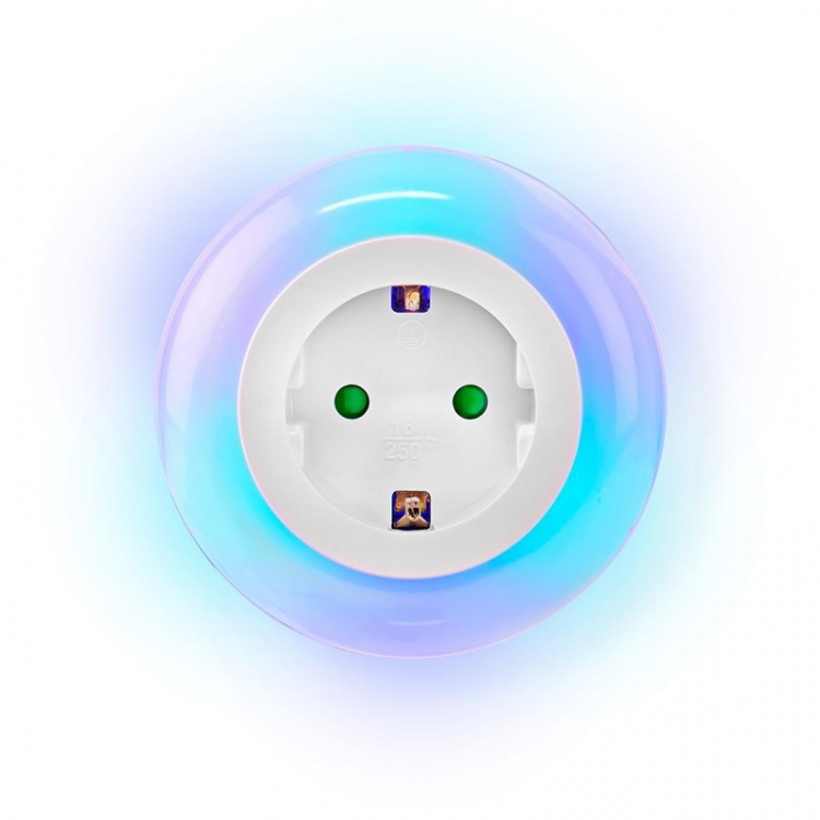 Nedis Plug-In LED Night Light | Dag/natt sensor | 3680 W | 10 lm | Blå / Grøn / Hvit