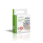 Nedis Detektorfeste | Diameter: 39.4 mm | Magnetisk | Teip | Sølv