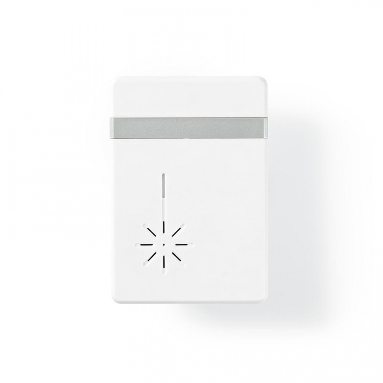 Nedis Trådløs ringeklokke Set | Batteri drevet | 3 V DC | 1x CR2032 | Volum: 80 dB | Signalområde (siktelinje): 300 m | IP44 | 36 Melodier | 1 Mottaker | Hvit