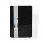 Nedis Trådløs ringeklokke Set | Nettstrøm drevet | 220 - 240 V AC 50 Hz | 1x CR2032 | Volum: 80 dB | Signalområde (siktelinje): 300 m | IP44 | Justerbar volum | 36 Melodier | 1 Mottaker | Sort