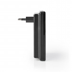 Nedis Trådløs ringeklokke Set | Nettstrøm drevet | 220 - 240 V AC 50 Hz | 1x CR2032 | Volum: 80 dB | Signalområde (siktelinje): 300 m | IP44 | Justerbar volum | 36 Melodier | 1 Mottaker | Sort