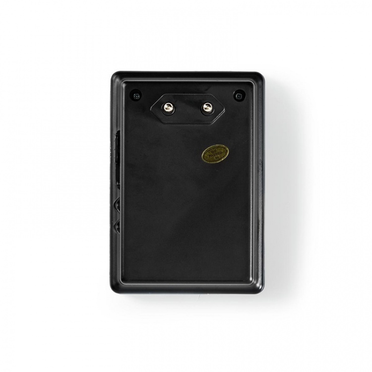 Nedis Trådløs ringeklokke Set | Nettstrøm drevet | 220 - 240 V AC 50 Hz | 1x CR2032 | Volum: 80 dB | Signalområde (siktelinje): 300 m | IP44 | Justerbar volum | 36 Melodier | 1 Mottaker | Sort