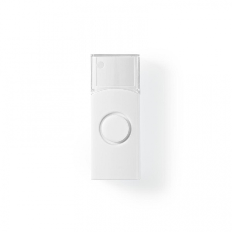 Nedis Trådløs ringeklokke Set | Nettstrøm drevet | 220 - 240 V AC 50 Hz | 1x CR2032 | Volum: 80 dB | Signalområde (siktelinje): 300 m | IP44 | Justerbar volum | 36 Melodier | 1 Mottaker | Hvit