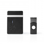 Nedis Trådløs ringeklokke Set | Batteri drevet | 3 V DC | 1x CR2032 | Volum: 80 dB | Signalområde (siktelinje): 300 m | IP44 | 36 Melodier | 1 Mottaker | Sort Nedis Trådløs ringeklokke Set | Batteri drevet | 3 V DC | 1x CR2032 | Volum: 80 dB | Signalområde (siktelinje): 300 m | IP44 | 36 Melodier | 1 Mottaker | Sort