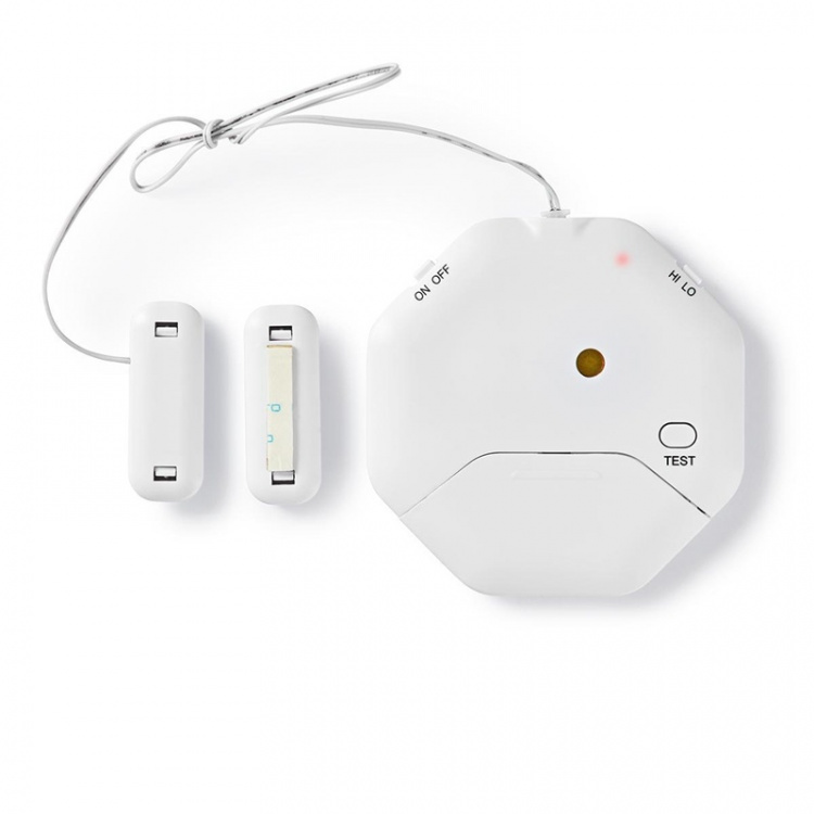 Nedis Dør Vindu Alarm | Batteri drevet | 2x CR2032 | 85 dB | Hvit Nedis Dør Vindu Alarm | Batteri drevet | 2x CR2032 | 85 dB | Hvit
