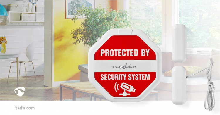 Nedis Dør Vindu Alarm | Batteri drevet | 2x CR2032 | 85 dB | Hvit Nedis Dør Vindu Alarm | Batteri drevet | 2x CR2032 | 85 dB | Hvit