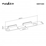 Nedis Soundbar Mount | Kompatibel med: Sonos® Beam™ | Vegg | 5 kg | Fort | ABS / Stål | Sort