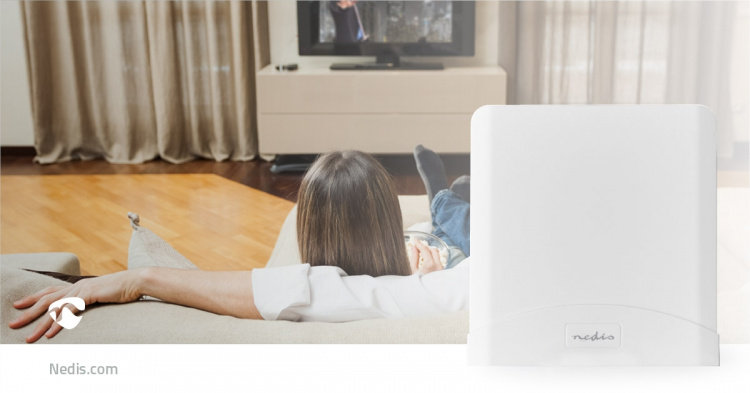 Nedis 5G / 4G / 3G Antenne | 5G | Innendørs eller utendørs | 698-5000 MHz | Forsterkning: 6 dB | 2.50 m | Hvit