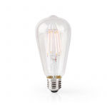 Nedis SmartLife LED Lyspære | E27 | 500 lm | 5 W | Varm Hvit | 2700 K | Glass | Android™ / IOS | ST64 | 1 stk Nedis SmartLife LED Lyspære | E27 | 500 lm | 5 W | Varm Hvit | 2700 K | Glass | Android™ / IOS | ST64 | 1 stk