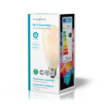 Nedis SmartLife LED Lyspære | E27 | 500 lm | 5 W | Varm Hvit | 2700 K | Glass | Android™ / IOS | ST64 | 1 stk
