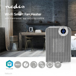 Nedis SmartLife Keramisk PTC Varmevifte | 1800 W | 3 Varmeinnstillinger | Svingning | Display | 15 - 35 °C | Android™ / IOS | Hvit