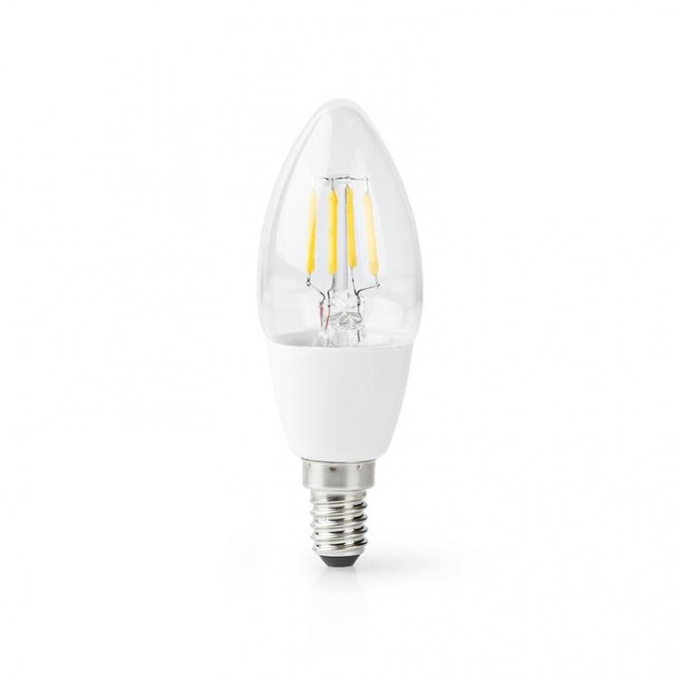 Nedis SmartLife LED Lyspære | E14 | 400 lm | 5 W | Varm Hvit | 2700 K | Glass | Android™ / IOS | Lyshvit | 1 stk Nedis SmartLife LED Lyspære | E14 | 400 lm | 5 W | Varm Hvit | 2700 K | Glass | Android™ / IOS | Lyshvit | 1 stk