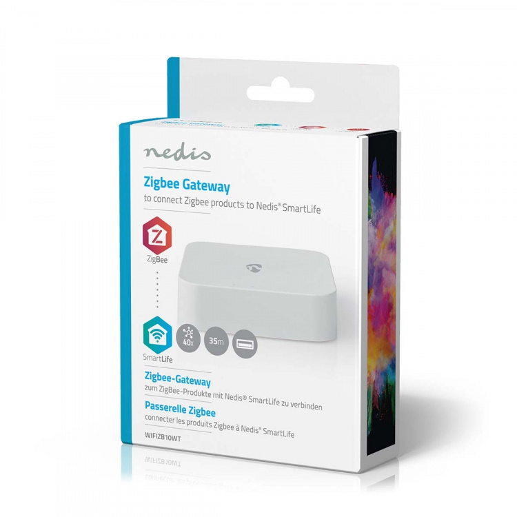 Nedis SmartLife Gateway | Zigbee 3.0 | 40 Enheter | USB-Strøm | Android™ / IOS | Hvit