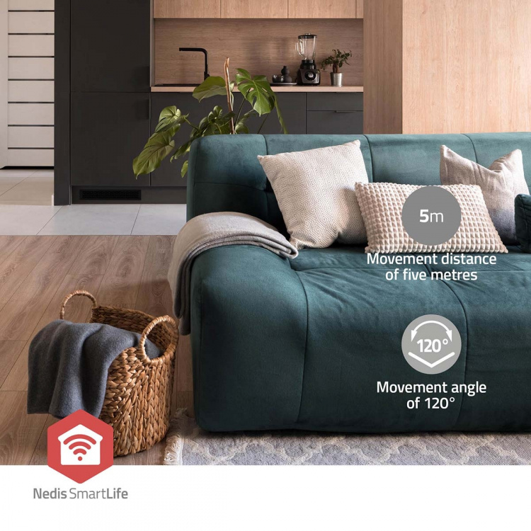 Nedis SmartLife Bevegelsessensor | Zigbee 3.0 | Batteri drevet | IP20 | Detektorvinkel: 120 ° | Detektorrekkevidde: 5 m | Maks. batteri levetid: 12 måned | Hvit Nedis SmartLife Bevegelsessensor | Zigbee 3.0 | Batteri drevet | IP20 | Detektorvinkel: 120 ° | Detektorrekkevidde: 5 m | Maks. batteri levetid: 12 måned | Hvit