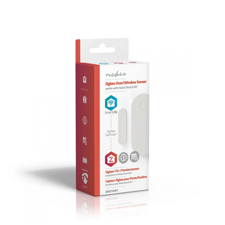 Nedis SmartLife Dørvindussensor | Zigbee 3.0 | Batteri drevet | Android™ / IOS | Hvit
