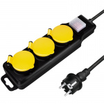 LogiLink 3-veis utendørs strømuttak med bryter IP44