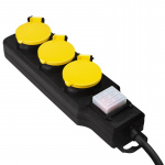 LogiLink 3-veis utendørs strømuttak med bryter IP44