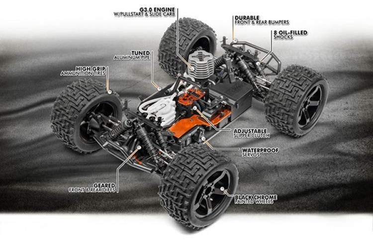 HPI Bullet ST 3.0, 4WD Nitro Star G3.0-motor i skala 1:10 HPI Bullet ST 3.0, 4WD Nitro Star G3.0-motor i skala 1:10