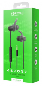 Forever 4Sport (SP-100) - Sportshodetelefoner med ledning, svart