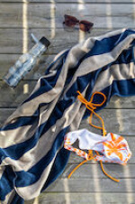 Lord Nelson Victory Strandhåndkle Cabana, Marine/Sand, 80x160 cm