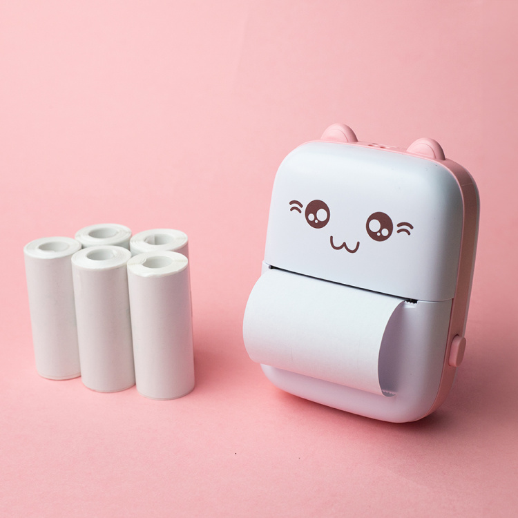 Maxlife MXTP-100 Thermal Printer - bærbar miniskriver med Bluetooth, rosa  Maxlife MXTP-100 Thermal Printer - bærbar miniskriver med Bluetooth, rosa