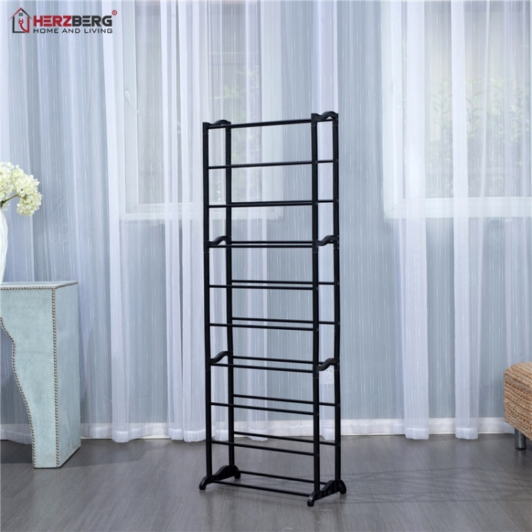 Herzberg Skooppbevaring for 24 sko, Svart