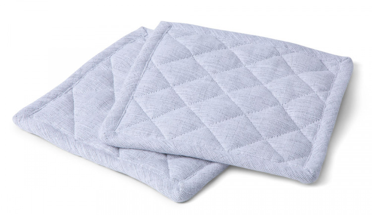 Kosta Linnewäfveri Eliza Gryteklut Recycled 2-pakning, Lys grå