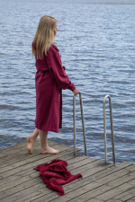 Kosta Linnewäfveri Badekåpe College, Burgundy, L/XL Kosta Linnewäfveri Badekåpe College, Burgundy, L/XL