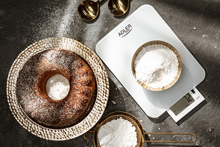 Adler AD 3167 Vanntett kjøkkenvekt, hvit