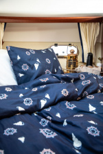 Lord Nelson Victory Jorehed Sengesett i mikrofiber, Marine Lord Nelson Victory Jorehed Sengesett i mikrofiber, Marine