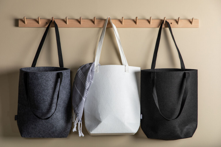 Lord Nelson Veske med lange håndtak i filt, 12 l, hvit