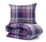 Lord Nelson Sengesett Ladder Yarn Dyed 150x210cm, marineblå